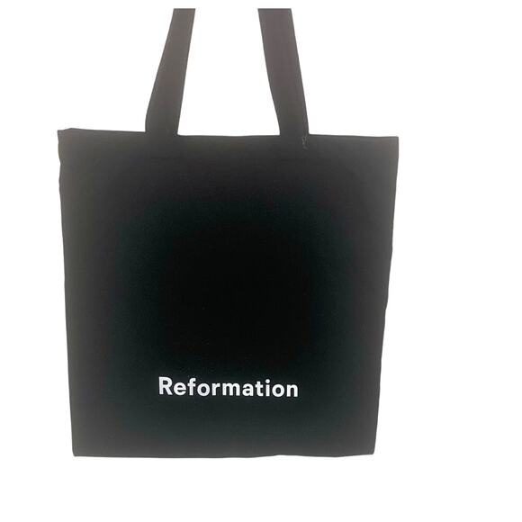 Reformation Tote Bag Black with White Letters - Picture 1 of 2